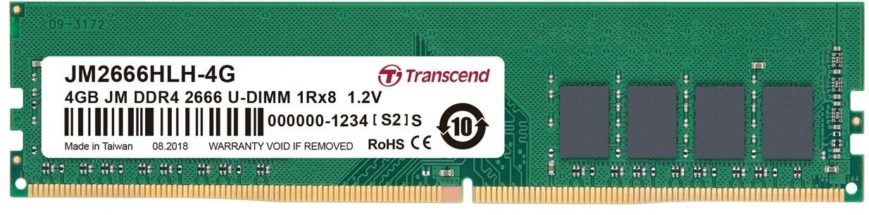 Оперативная память Transcend 4GB Jetram DDR4 2666MHz (JM2666HLH-4G)