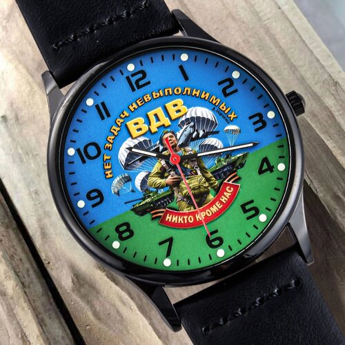 Наручные часы ВОЕНПРО, голубой наручные часы командирские часы с символикой вдв синий