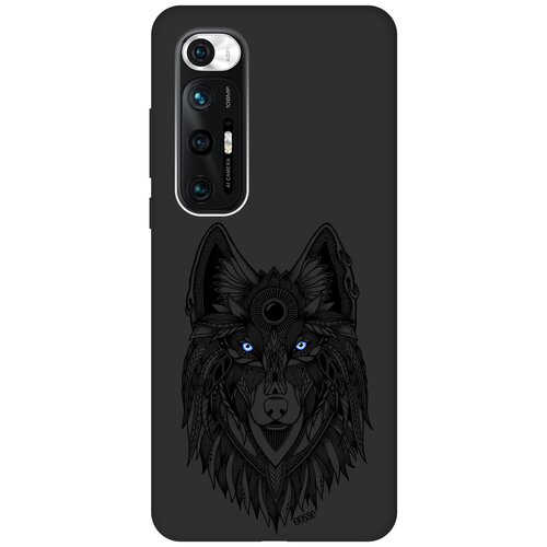 фото Ультратонкий защитный чехол-накладка soft touch для xiaomi mi 10s с 3d принтом "grand wolf" черный gosso