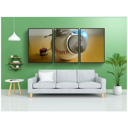 фото Набор модулных постеров для интерьера "фантазия, картон, бейсбол" 60x90 см. в тубусе, без рамки lotsprints