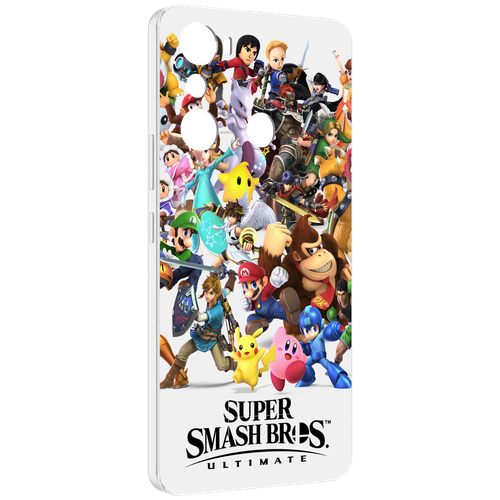 Чехол MyPads Super Smash Bros для Infinix Hot 20i задняя-панель-накладка-бампер