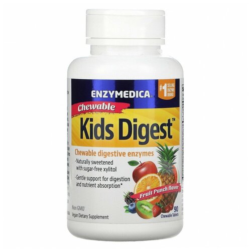 Enzymedica Kids Digest 90 tab / Энзаймедика Кидс Дайджест детские пробиотики 90 табл