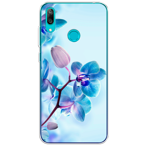 Силиконовый чехол на Huawei Y7 2019 / Хуавей Y7 2019 Голубая орхидея силиконовый чехол голубая орхидея на huawei y7 2019 хуавей y7 2019