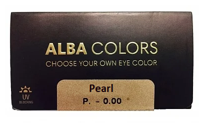 Цветные контактные линзы Alba Colors Pearl 3 месяца / 0.00 / 8.6 / 14.5