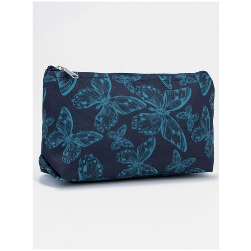 фото Косметичка простая, 23*7*13, отд на молнии, без подклада, бабочки бирюзовые 7778944 noname