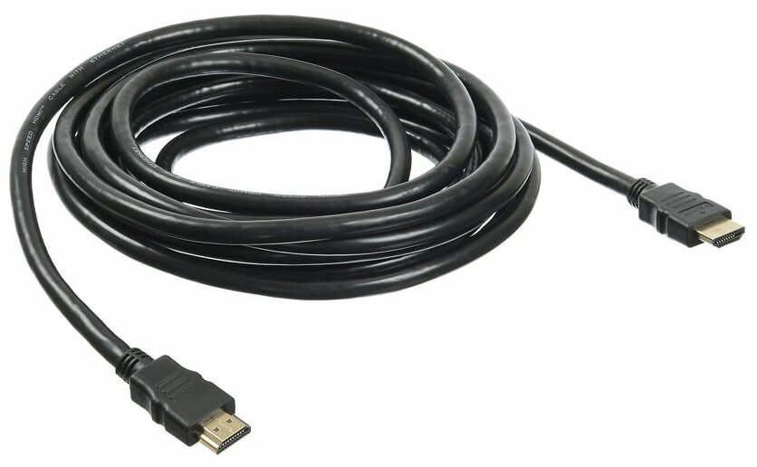 Кабель аудио-видео Buro HDMI 2.0, HDMI (m) - HDMI (m) , ver 2.0, 5м, GOLD, черный [bhp hdmi 2.0-5]