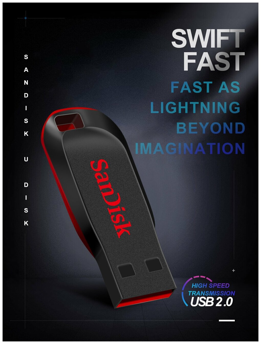 Флеш-накопитель USB 64GB SanDisk Cruzer Blade чёрный - фотография № 19