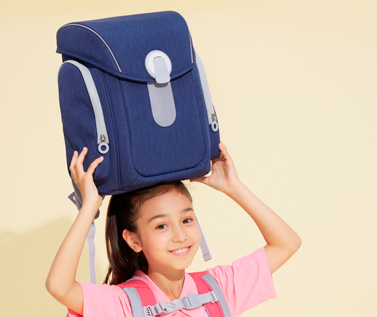 Рюкзак (школьная сумка) NINETYGO smart school bag персиковый - фото №9