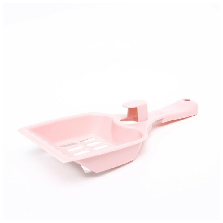 Совок для кошачьего туалета 22,5 x 9,5 x 4 см, розовый - фотография № 2
