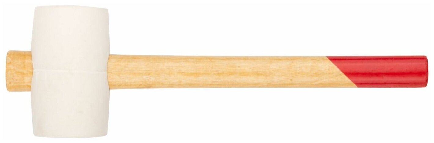 Киянка резиновая 50мм белая, 340гр деревянная ручка курс