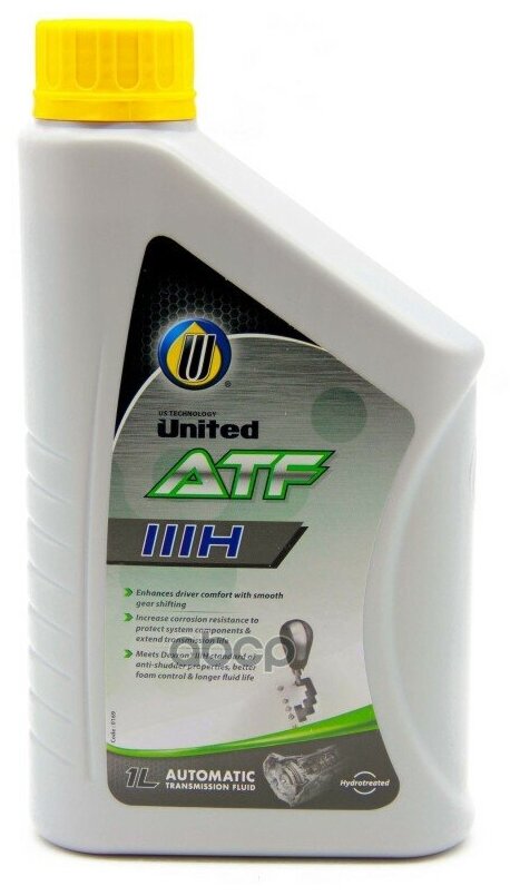 Трансмиссионное Масло United Atf Dextron Iiih Red (1л) United Oil арт. 8886351315428