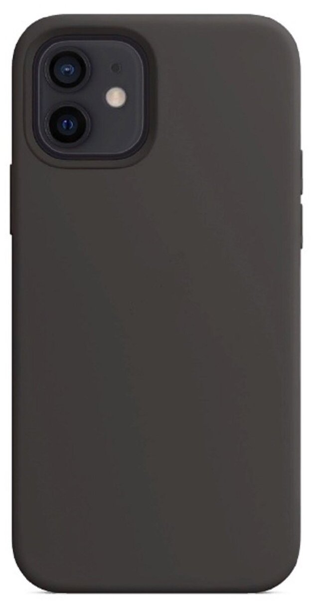 Силиконовый чехол для iPhone 12 mini Silicone Case черный