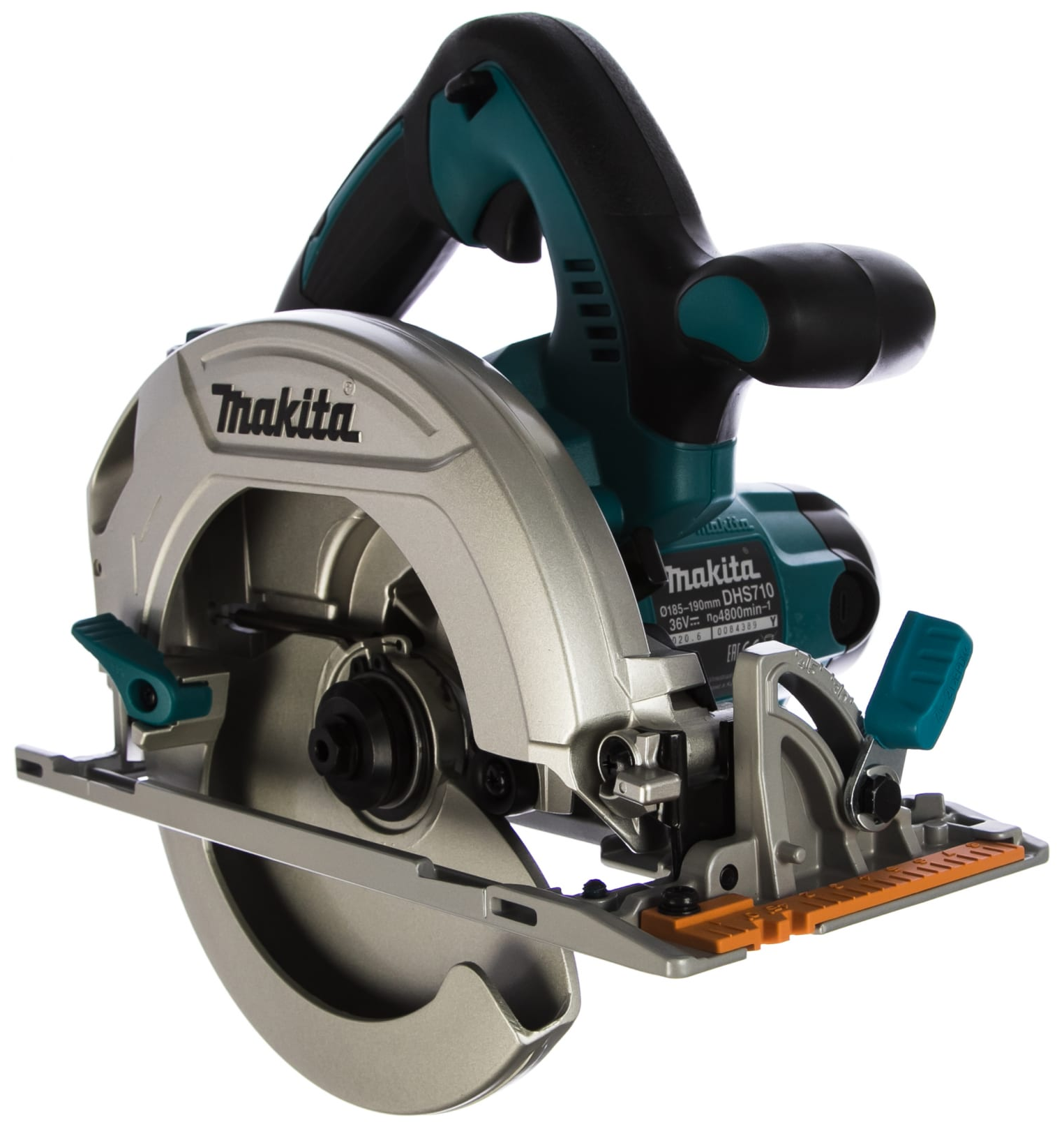 Makita DHS710ZJ SOLO Дисковая пила аккум. в MakPac-4 (18+18В, 190*20мм, рез:69мм, 4800об/ми - фотография № 3