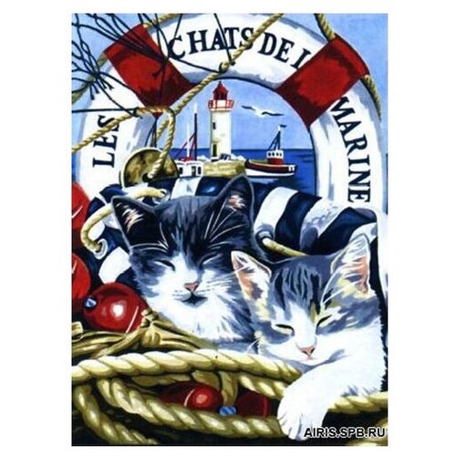 MRC1531-366 Канва с рисунком MARGOT 'Морские путешественники' 40*50 см