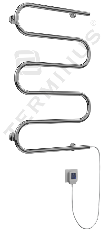 Электро 25 Ш-обр Полотенцесушитель TERMINUS (500 мм / 800 мм)