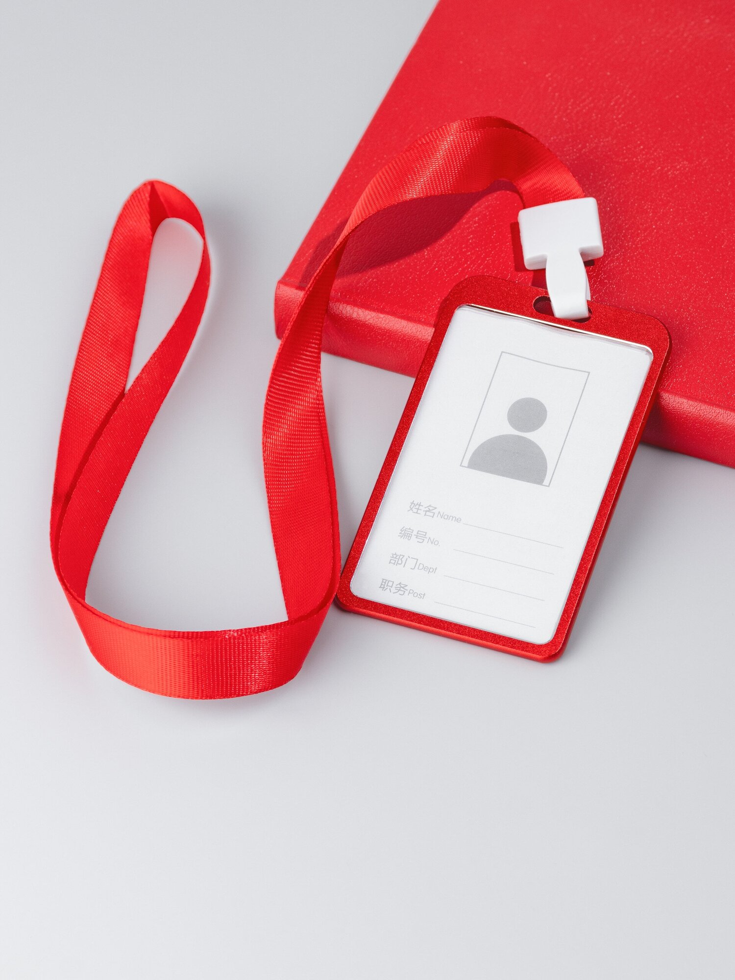 Бейдж-держатель для пропуска, проездного, школьной карты, алюминий