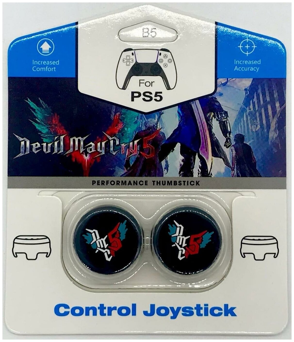 Накладки на стики для геймпада DualSense CQC Devil May Cry\B5 (2 шт) (PS5)