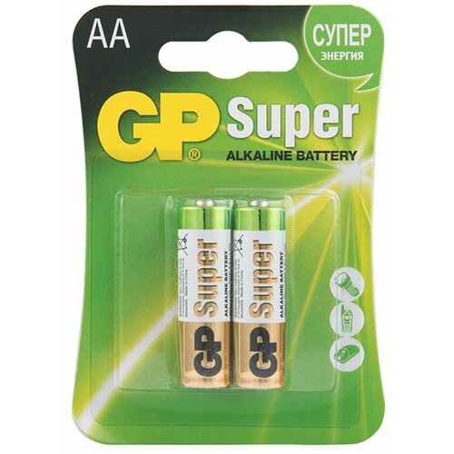Батарейка Super АА пальчиковая LR6 1,5 В (2 шт.) батарейка navigator аа пальчиковая lr6 1 5 в 2900 мач 12 шт