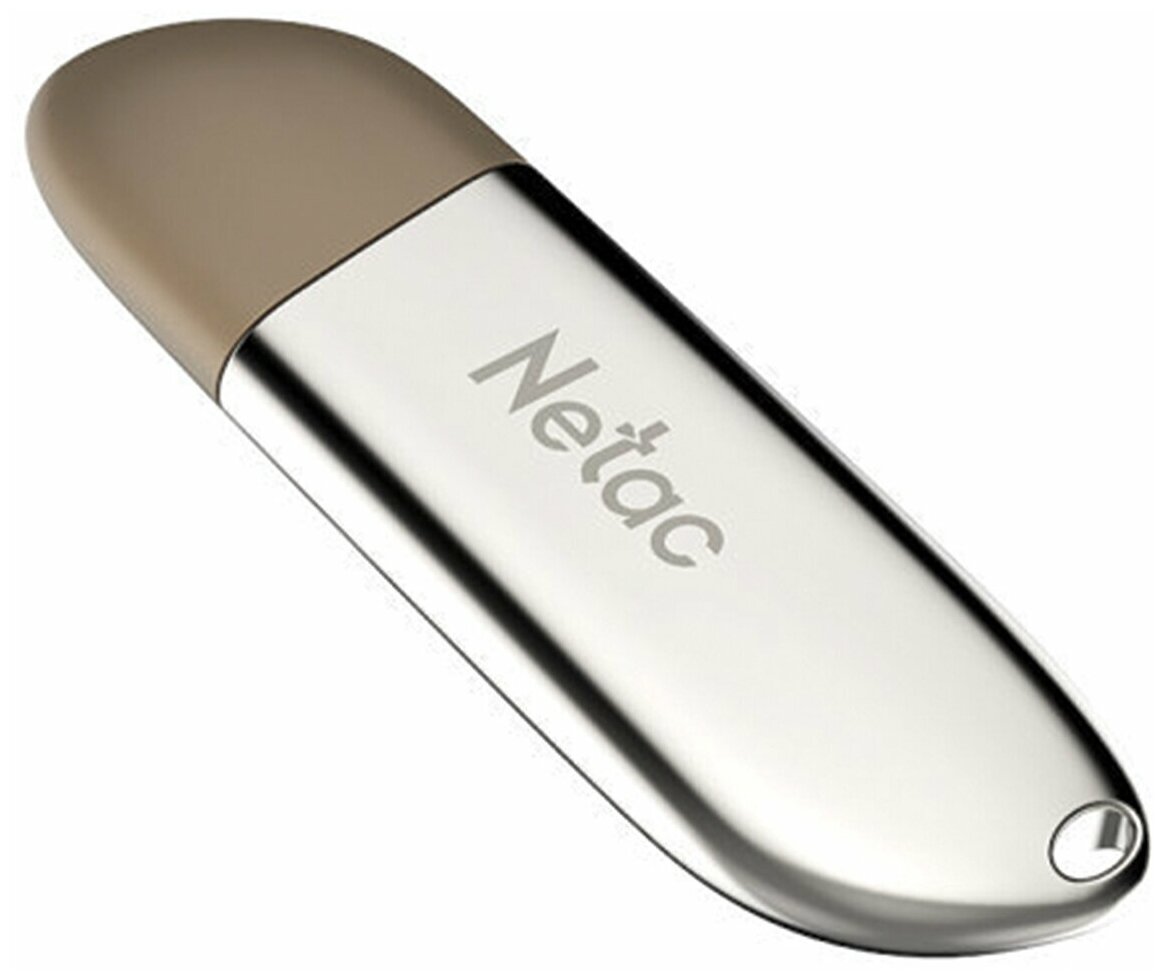 Флеш-диск 32 GB NETAC U352, USB 2.0, металлический корпус, серебристый, NT03U352N-032G-20PN
