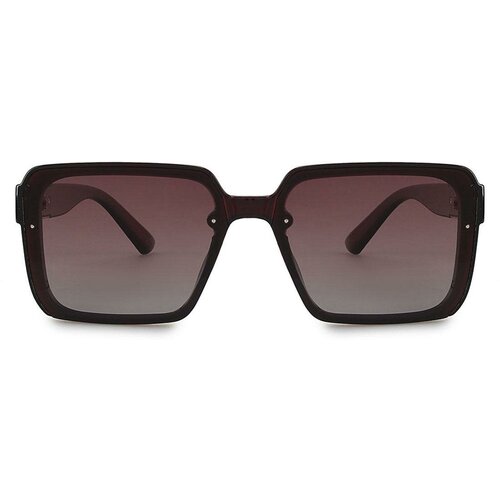 фото Солнцезащитные очки more jane, квадратные, оправа: пластик, поляризационные, для женщин, коричневый