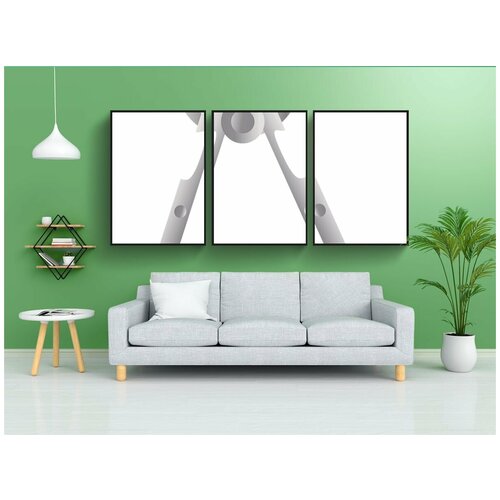 фото Набор модулных постеров для интерьера "круг, циркулирующий, круговой путь" 60x90 см. в тубусе, без рамки lotsprints