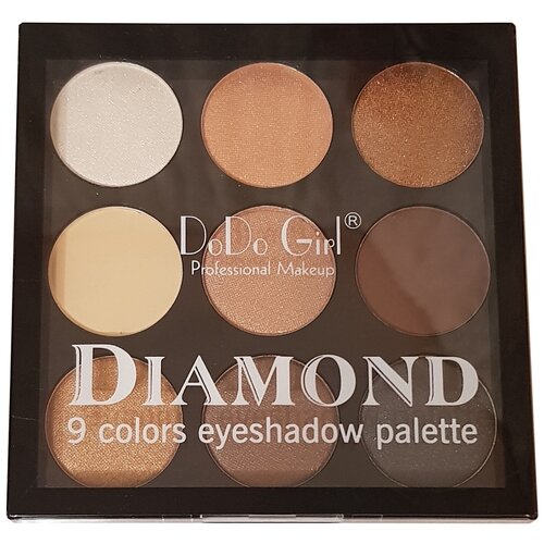 Палетка теней для глаз DoDo Girl Diamond Eyeshadow Palette, 9 оттенков, набор 03 палетка теней для глаз dodo girl 18 colors eyeshadow palette 18 оттенков набор 01