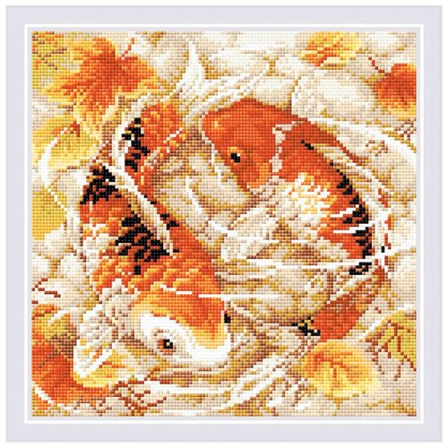 фото Am0055 набор алмазной мозаики риолис 'карпы' 30*30см