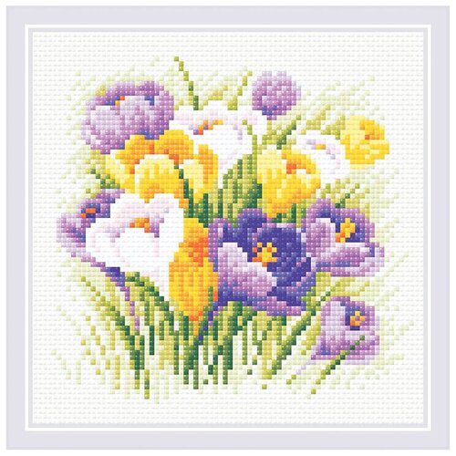 фото Am0060 набор алмазной мозаики риолис 'крокусы' 20*20см