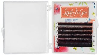 Омбре ресницы Lash&Go (микс) Красные 6 линий 0,10, C, 7-12 mm