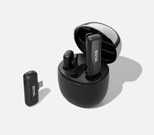 Изображение товара Беспроводная система Boya BY-WM3T-U2, двухканальная, 2.4 ГГц, TX+TX+RX, USB-C, для интервью