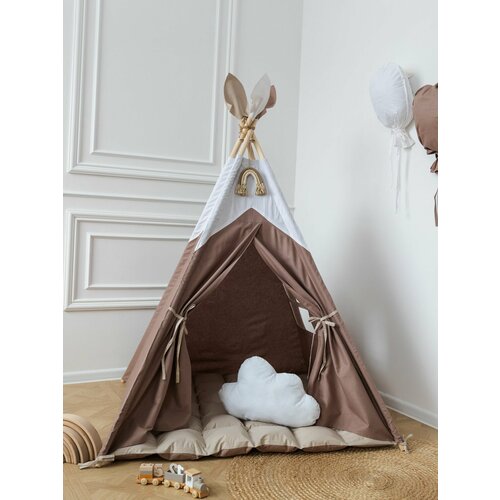 Вигвам детский с ковриком, игровой дом для детей Tipi.room