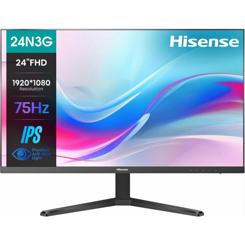 Монитор (HISENSE 23.8 24N3G IPS FHD чер 5MS HDMI VGA 75HZ 250CD EX)