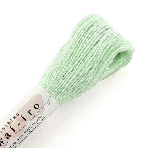 Нить для вышивки сашико, цвет - Мятный крем (40 м) / Olympus, 00217-40-A3