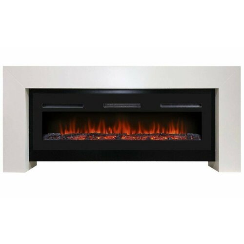 Линейный электрокамин Electrolux EFP/P-1600ULS с порталом Firelight Suprema Long белый, черный