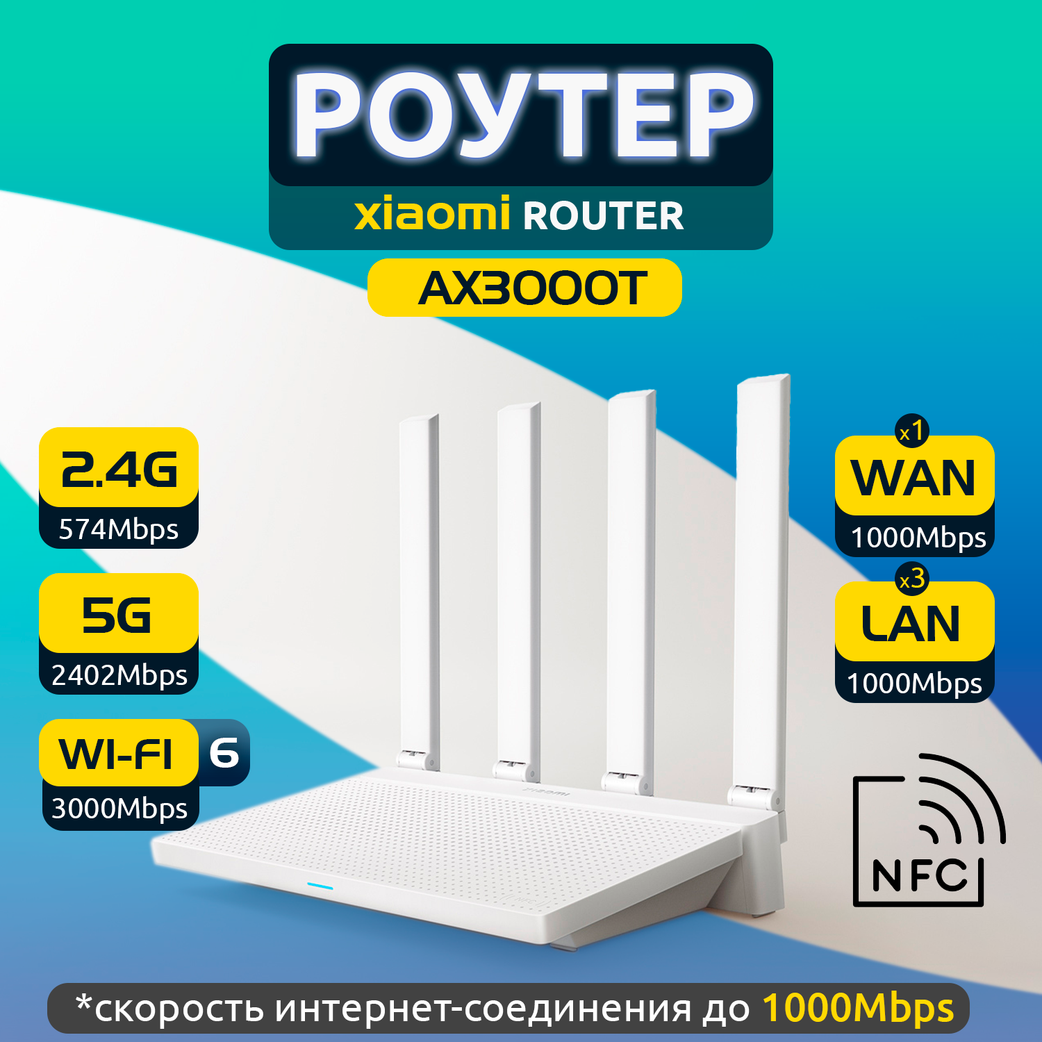 Роутер Xiaomi AX3000T CN