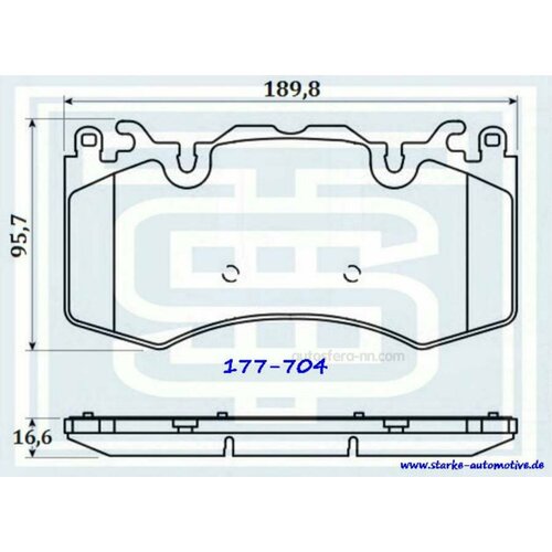 STARKE 177704 Колодки тормозные передние