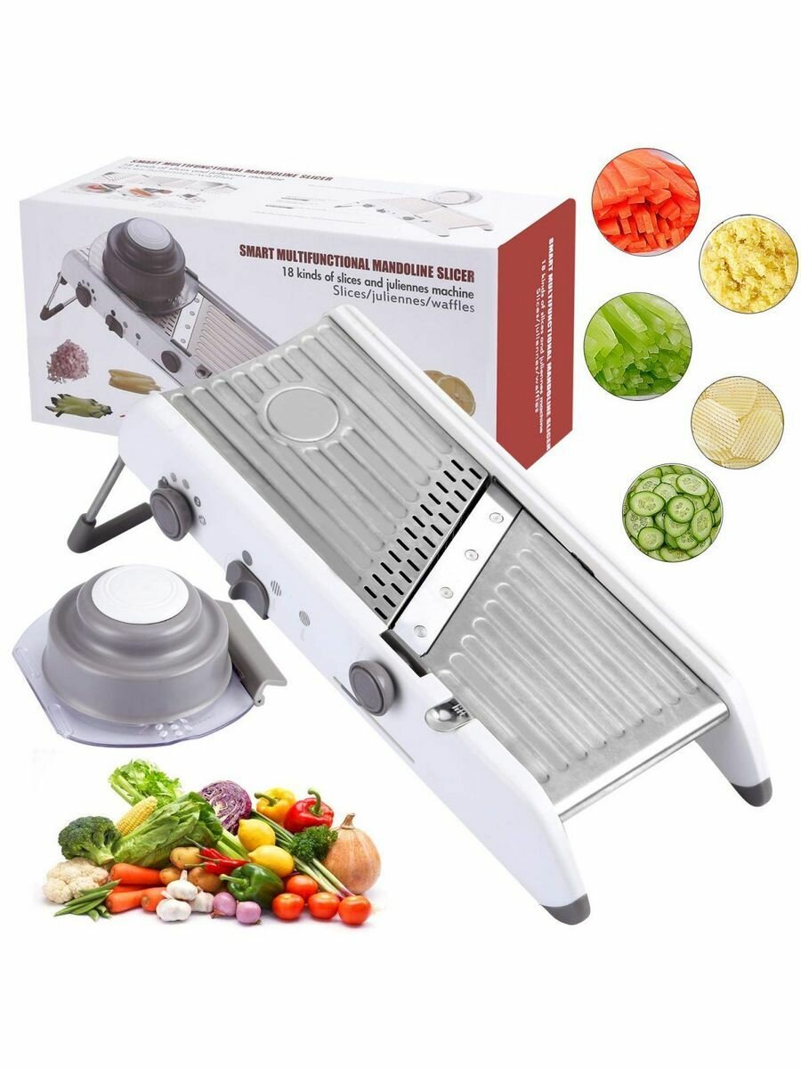 фото Овощерезка слайсер с контейнером для овощей и фруктов