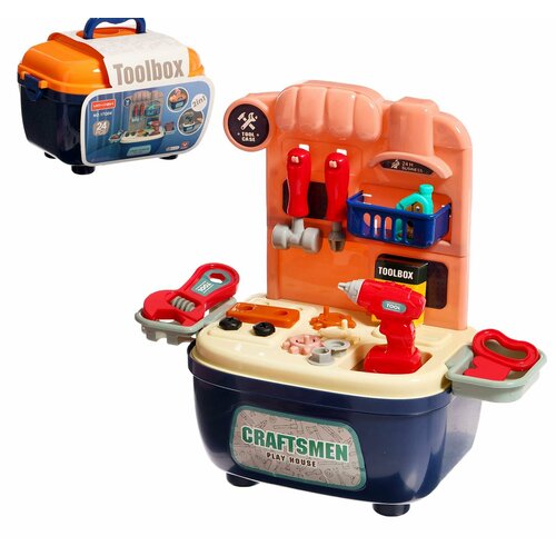 Набор детских инструментов Ремесленник, в чемодане, 24 элемента набор детских инструментов ремесленник в чемодане 24 элемента