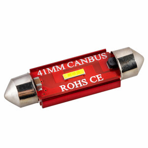 Автолампа диод T11 (C5W) 12/24V 1 SMD диод 1-конт 41мм (CANBUS) Белая SKYWAY (в компл. 2 шт.), S08202071