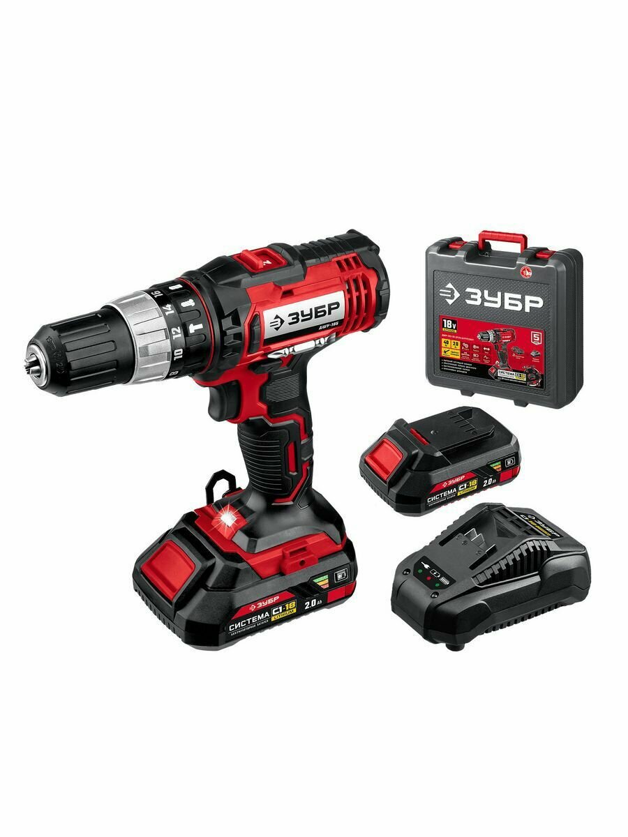 фото Аккумуляторная дрель-шуруповерт ЗУБР DL-201-42