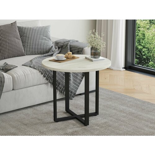 Журнальный столик Айсберг Лофт 70 черныйдуб крафт белый 7590₽