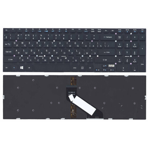 Клавиатура для Acer V3-551 V3-771 5830T 5755G c подсветкой p/n: MP-10K33SU-698, MP-10K33SU-6981 клавиатура для ноутбука acer aspire v3 v3 551 v3 771 5830t 5755g г образный enter белая без рамки pn mp 10k33su 698