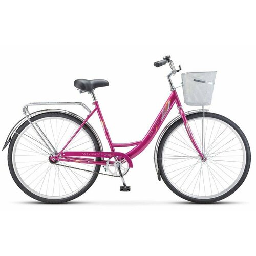 Велосипед Stels Navigator 345 С 28 Z010 (2024) 20 пурпурный + корзина (требует финальной сборки) велосипед дорожный navigator 345 28 z010 20 зелёный 2017