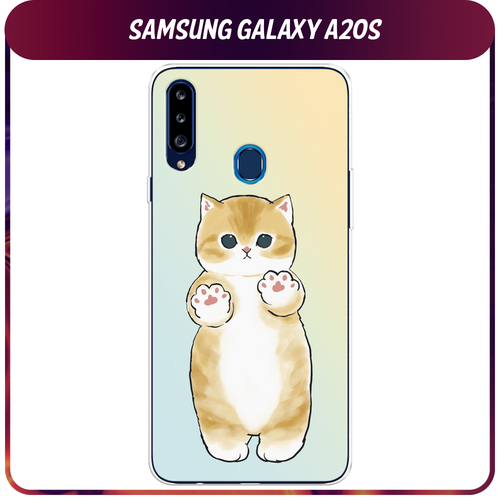 Силиконовый чехол на Samsung Galaxy A20s / Самсунг Галакси A20s Лапки котика