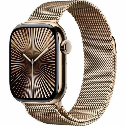 Часы Apple Watch Series 10 42mm Titanium Case Gold with Gold Milanese Loop 128331₽