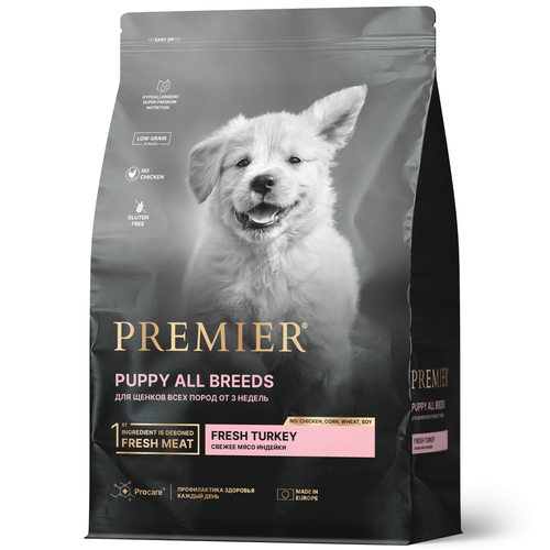 Premier Dog Turkey PUPPY корм для щенков свежее мясо индейки 3кг