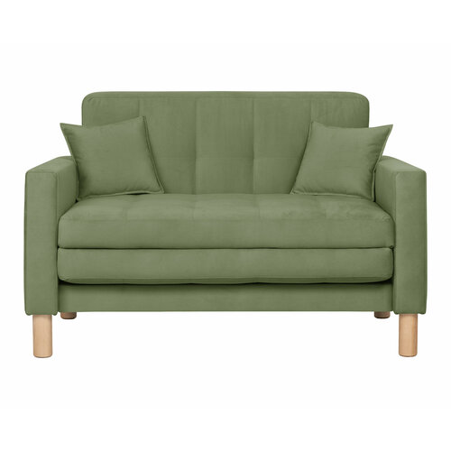 Диван-кровать Монро, прямой, 122*77*78, спальное 100*194, велюр оливковый, Велутто 69