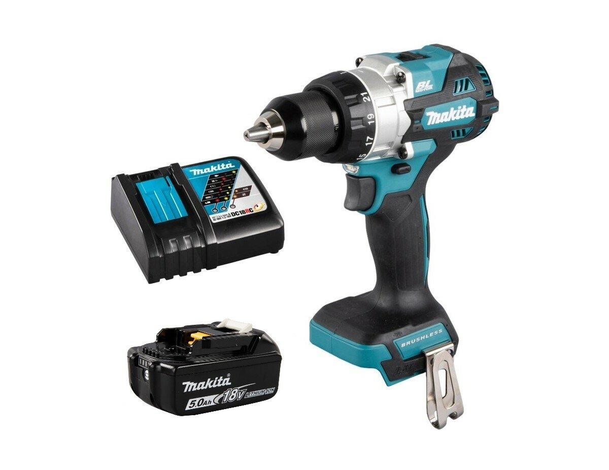 Аккумуляторная дрель-шуруповерт Makita DDF486RT1 (18V, 1х5.0Ah, Li-Ion)