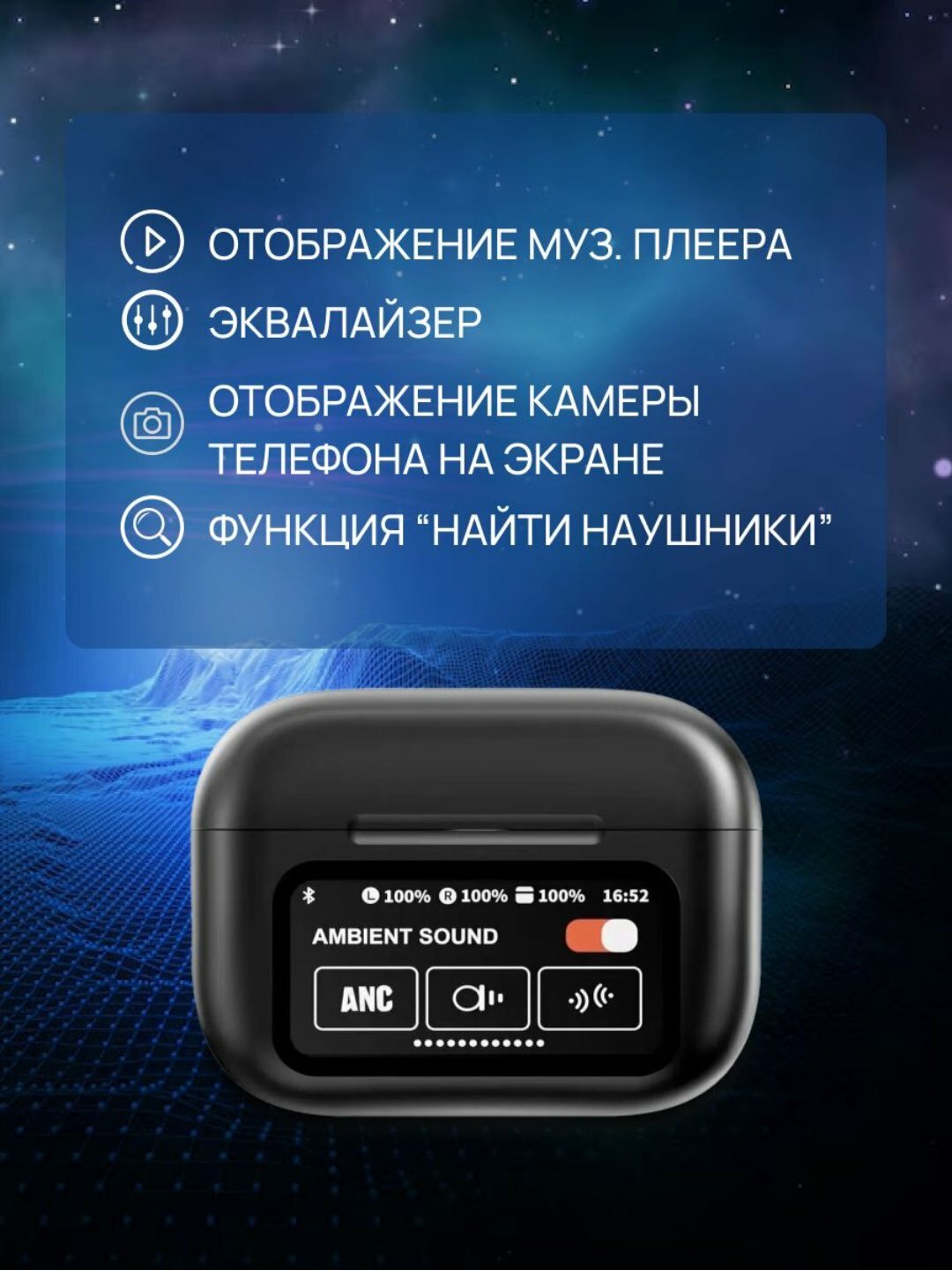 Наушники беспроводные "Pods Pro", с сенсорным управлением, шумоподавление — фото 1