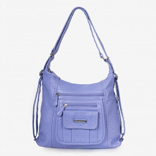 Сумка мессенджер RUNYI, фактура гладкая, синий